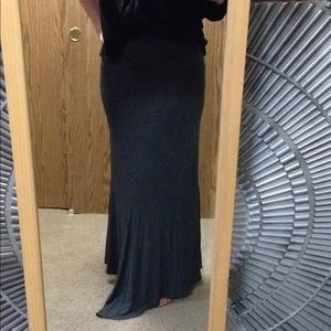 ! Soft Gray Maxi Skirt